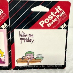 Vintage 1980s Post-It Note Pads Gag Gift Funny 80 Sheets Total Lot Of 2 New