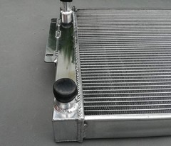 Aluminum Radiator & Fan JEEP CJ7 CHEVY V8 LS SWAP 1976-1986 CJ Crossflow MT