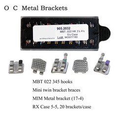 Dental Orthodontic Brackets Braces Metal Mini Roth MBT Slot 022 018 Hooks 345