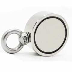 500LBS Pulling Force Round Double Sided Fishing Magnet Super Strong Neodymium US