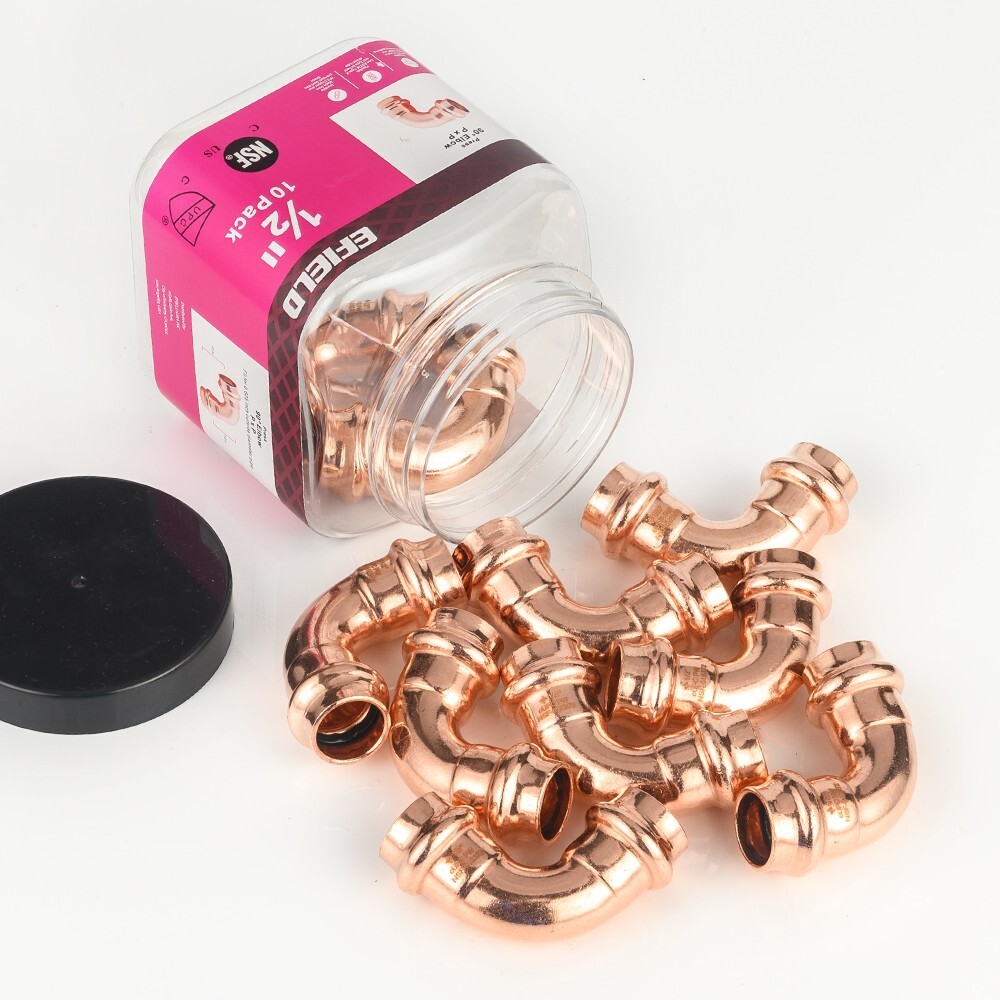10 PCS EFIELD 1/2 ” Press Fit 90 Degree Elbow, No Lead , Pro Pack