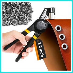 Grommet Tools Kit 1/2 Inch 12mm Hand Press Pliers, Handheld Eyelet Setter wit…