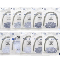Dental Orthodontic Arch Wires NiTi Stainless Steel Round Rectangular Ovoid Form