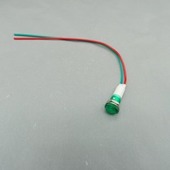 10Pcs 12V DC/AC 10mm GREEN Panel Mounting LED Indication Signal Pilot Lights USK