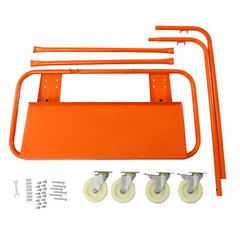 3000 lbs Drywall Sheet Cart – Plywood Panel Dolly Trolley Truck 4 Swivel Wheels