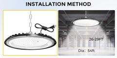 2 Pack 500W UFO LED High Bay Light Shop Industrial Commercial Factory Warehouse