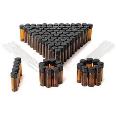 100pcs 4/10ml Glass Vials Clear Sample Vials Lab vials Small Vial with Screw Cap