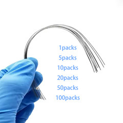 Dental Orthodontic Heat Thermal Activated NITI Arch Wires Natural Round Wire