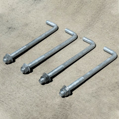 Sandbaggy 1″ x 16″ Threaded Concrete Anchor L-Bolts – Hot Dipped Galvanized