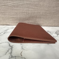 Shinola Brown Pebbled Leather Notebook Journal Cover 5.75×8.75″ Monogram TMM