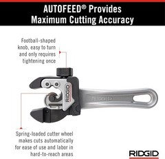 Close Quarters Tubing Cutter with Ratchet Handle