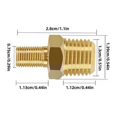 Versatile Air Inflator Adapter 1/4″ NPT (M) to Standard for Schrader Valve (M)