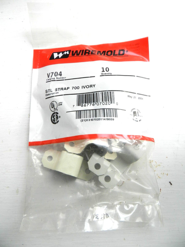 WIREMOLD V704 STEEL STRAP PKG OF 10 – NEW – Factory Sealed