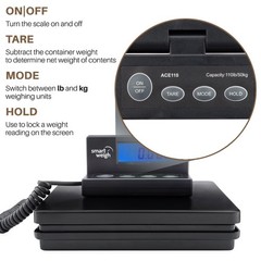 Smart Weigh Digital Postal Shipping Scale, 110lb/50kg to 0.1oz/2g Precision,