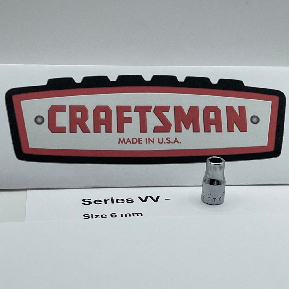 Craftsman 6mm Socket 1/4 Drive 6 Point Series VV 43502 Made in USA Vintage Tool