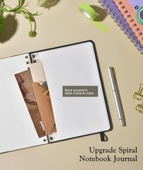 Dotted Spiral Journal Notebook A5 Hardcover Bullet Grid Paper Black Case