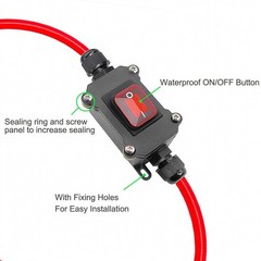 12V Inline Power Switch IP67 Waterproof Battery Disconnect Number of Items: 1