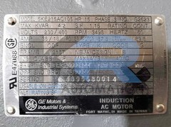 GE 5KE215AC105 Induction AC Motor 3Ph 15HP 230/460V 36/18A 3495RPM
