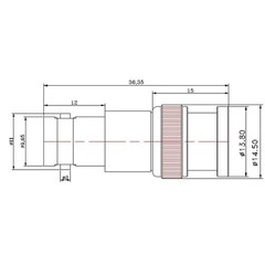 2W Q9/BNC Male to Female Attenuator DC-6GHz 50Ohm 3/6db 10db 15db 20db 30db 40db