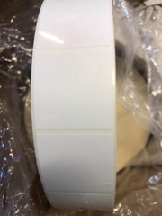 Roll of 4000 Laminated TT Thermal Transfer High Gloss Bopp Mylar Labels 2” x 2”