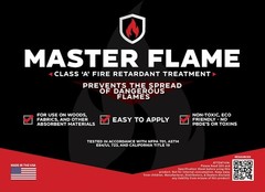 Flame Retardant Coating – 1 Gallon Master Flame Spray for Indoor and Outdoor Use