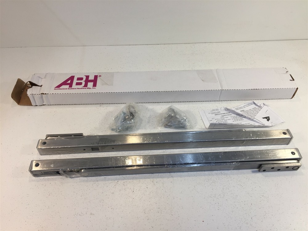 (2) ABH 9024 Door Stop 24″ USD32 – Satin Stainless Surface Mount – Set of 2