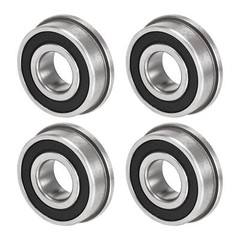 4Pack F6202-2RS 15mmx35mmx11mm Flange Ball Bearing Both Side Sealed Chrome Steel