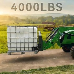 Heavy-Duty Pallet Fork Frame with 2″ Receiver for Skid Steer Tractors 4000 LBS