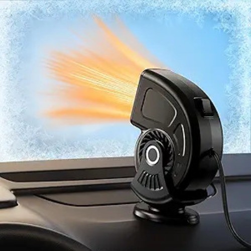 Portable Heaters for Car, Plugs into Cigarette Lighter, 360° Adju Color: black