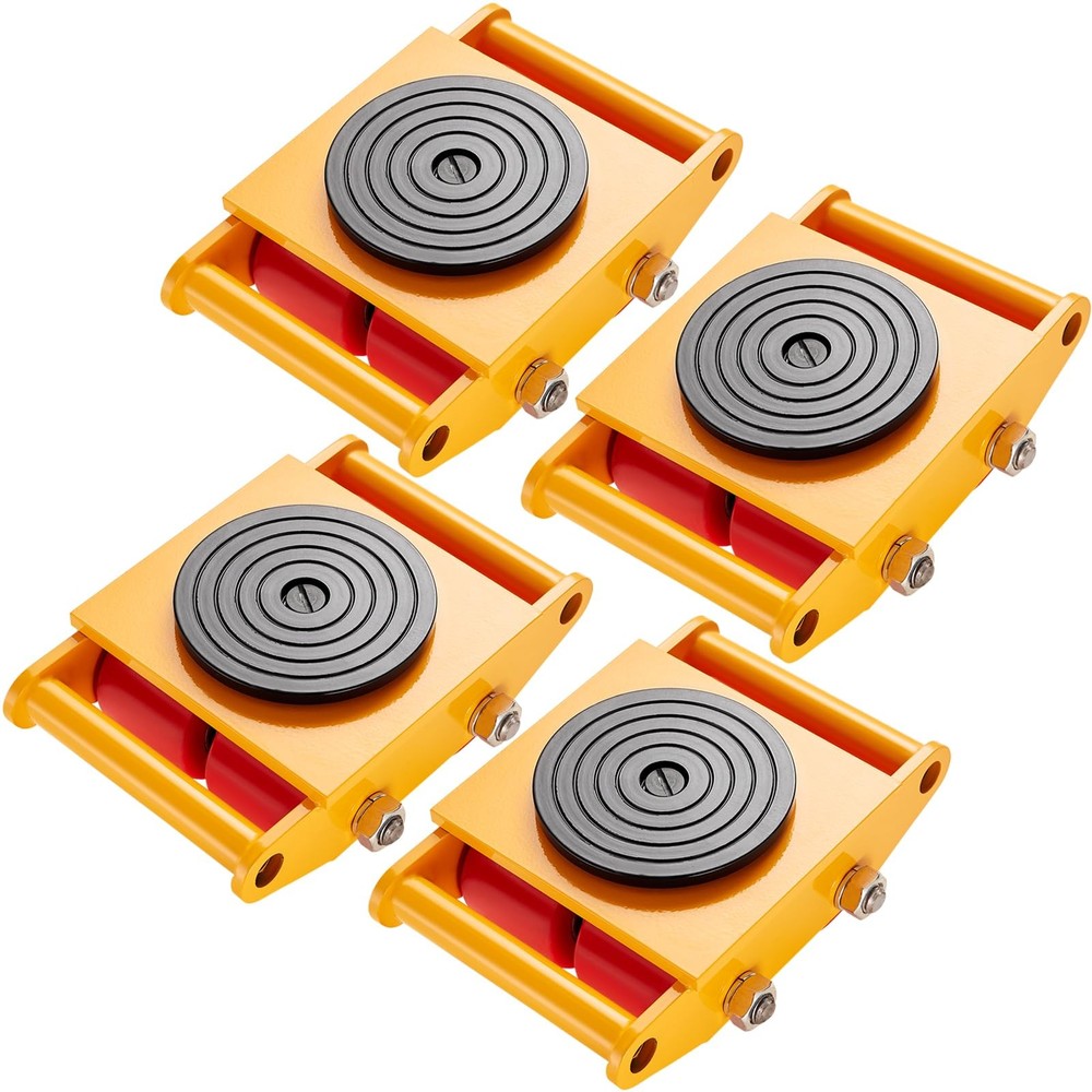 Heavy Duty 4PCS Machinery Skates Dollies, 17,637 Lb Capacity, 360° Rotation