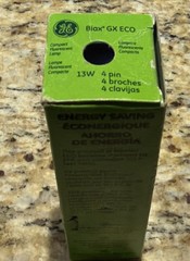 GE BIAX D ECO 13W 4-PIN FLUORESCENT LIGHT BULB G24q-1 BASE