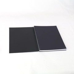 Unruled Notebook, Unlined Blank Paper, 8.5 x 11 Inches, 80 Sheets, Black