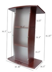 Returned Item! Wood Acrylic Podium Church Pulpit Lectern Curved School Event