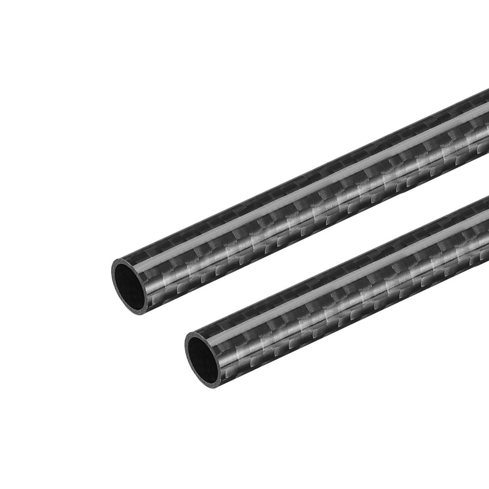 2Pcs Carbon Fiber Round Tube 8x6x330mm 3K Roll Wrapped Glossy for RC Airplane
