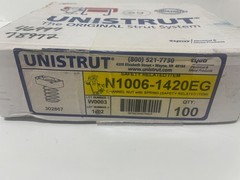 100 Count – Unistrut Strut Channel Nut w/ Spring 1/4″-20 Electro-Galvanized