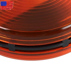 2 PCS Red/Amber Round Side Marker Light Lamp Dual Face Turn Signal For Tractor