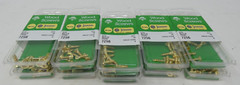 10 Blister Packs of 10 Hillman 6 x 1/2 Brass Screws For a Total of 100 Screws
