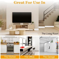 Self-Adhesive Flexible Baseboard Molding Trim – 20 Ft Vinyl Wall Base for