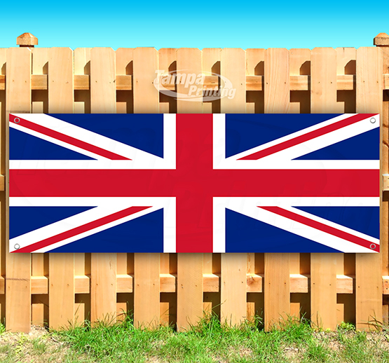 UNITED KINGDOM FLAG Advertising Vinyl Banner Flag Sign 15″ 18″ 20″ 30″ 48″ 52″