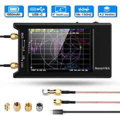 NanoVNA-H4 Vector Network Analyzer 10k-1.5GHz MF UHF VHF HF Antenna Analyzer 4″