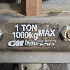 Columbus McKinnon CM Crane Beam Trolley 1 Ton 1000kg Max 1 TON 1000kg MAX