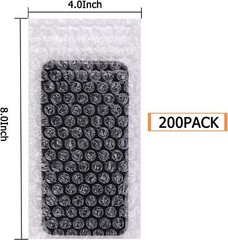 200 Pack 4×8 Clear Bubble Pouches Cushioning Bags for Mailing Shipping Packaging