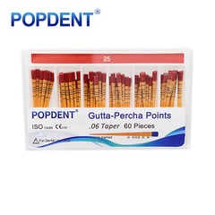 POPDENT Dental Endo Gutta Percha Points Root Canal Taper .02/.04/.06 #15-#40
