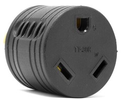WEN GNA030 120V 30-Amp 3600-Watt Generator to RV Adapter, NEMA L5-30P to TT-30R
