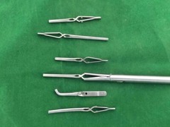 Laparoscopic Laparoscopy Bulldog Clamp Forceps 10mmx330mm 6 Clips