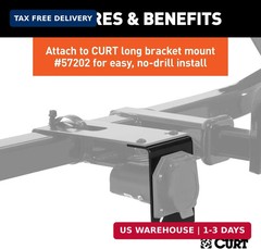 CURT 57206 Vehicle-Side Trailer Wiring Harness Mounting Bracket for 7-Way RV Bla