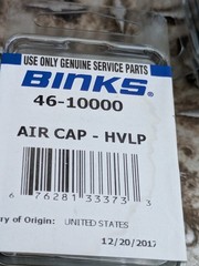 Binks 46-10000 Air Cap HVLP Spray Gun