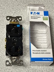 10 NEW Eaton WR5462BK Black Duplex Receptacle 20A 250V 3W 6-20R Weather Resist
