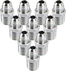 10 Pack Hydraulic Hose Adapter Fittings: 3/8″ JIC 37° Male X 3/8″ NPT Male New