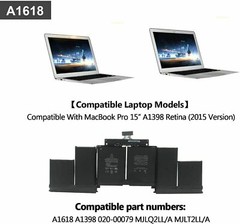 NEW OEM A1618 Battery for Apple MacBook Pro 15” Retina 99.5Wh A1398 Mid 2015